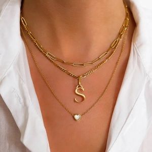 Abbott Lyon Initial “A” Layered Necklace Set